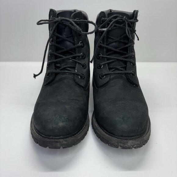 Timberland Womens Premium Black Nubuck 6" Waterproof Boots Sz 7M 8658A Insulated - Picture 4 of 16